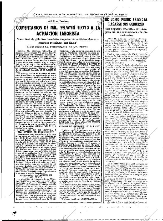 ABC MADRID 16-02-1955 página 27