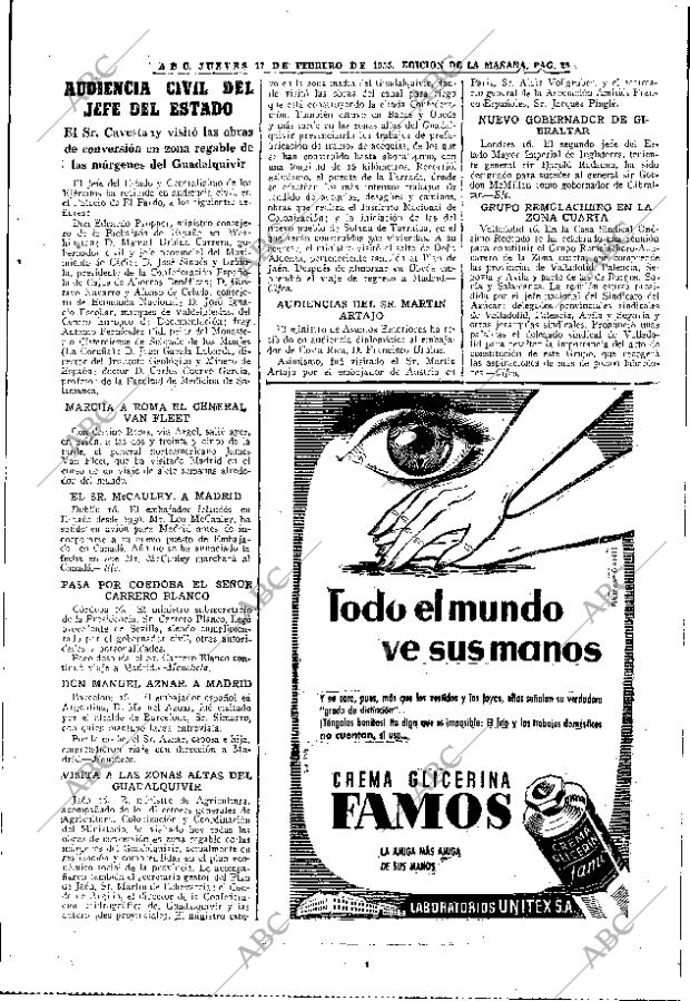 ABC MADRID 17-02-1955 página 19