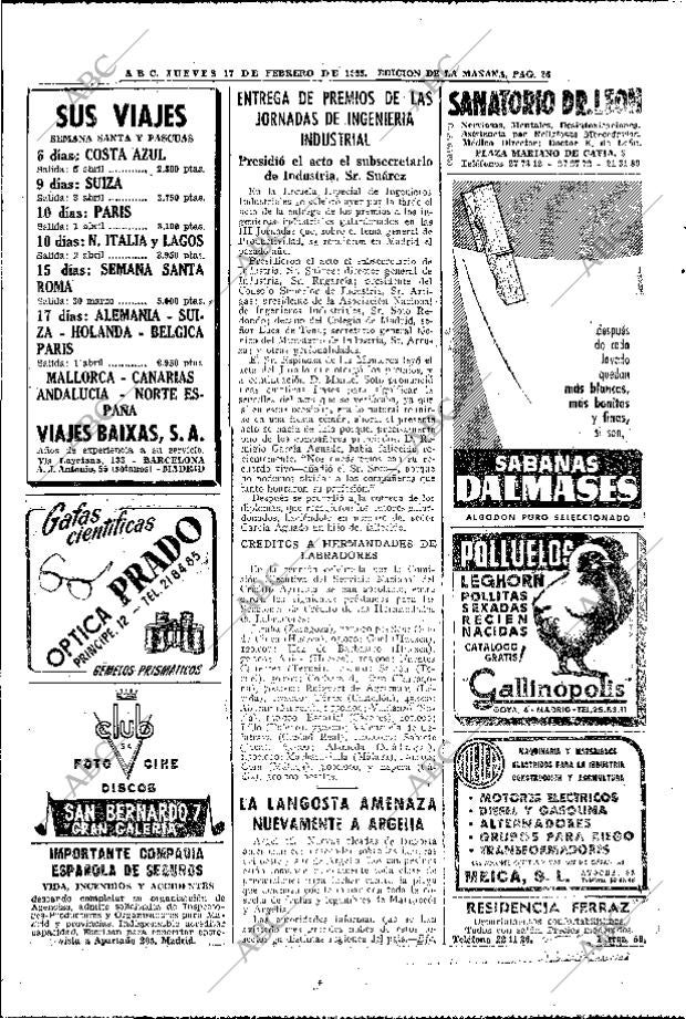 ABC MADRID 17-02-1955 página 20