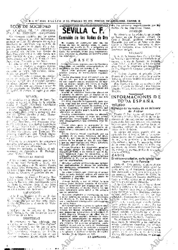 ABC SEVILLA 19-02-1955 página 16