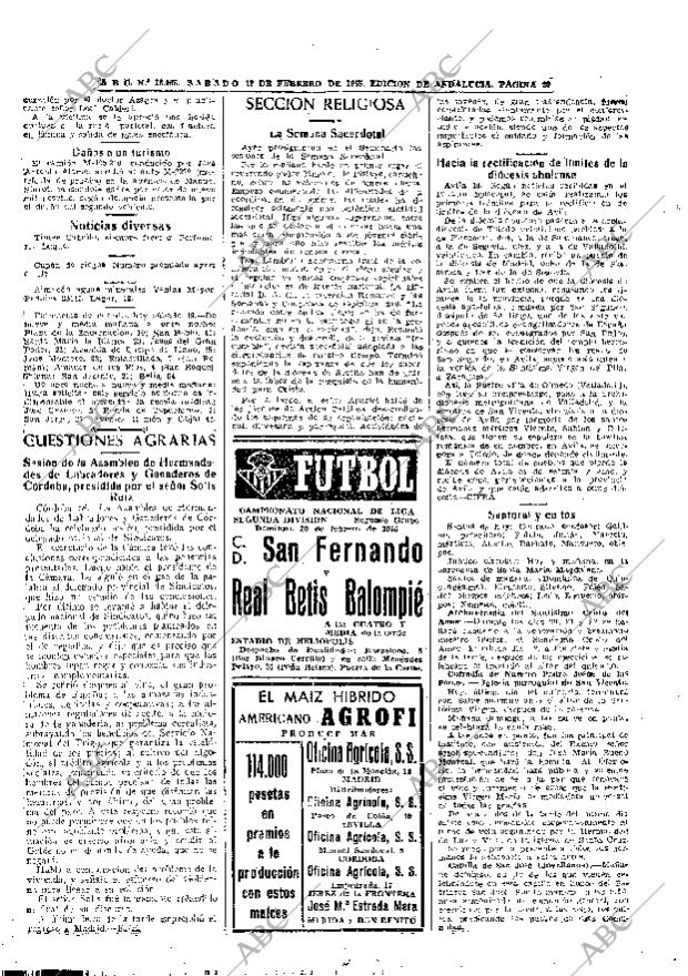 ABC SEVILLA 19-02-1955 página 20