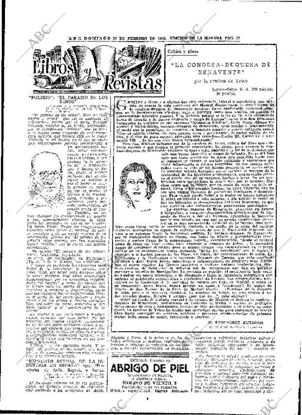 ABC MADRID 20-02-1955 página 45