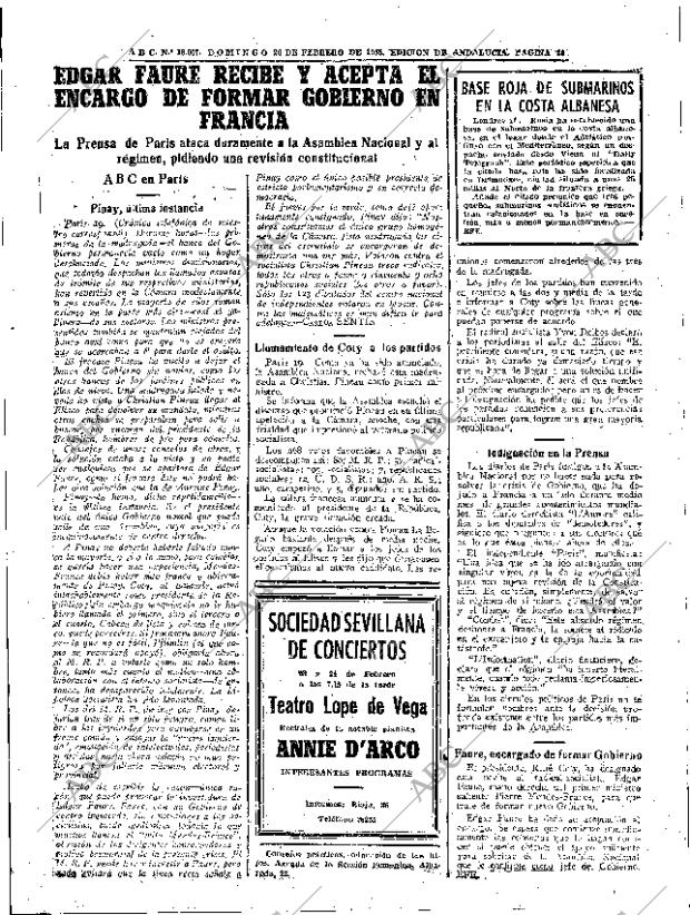 ABC SEVILLA 20-02-1955 página 23