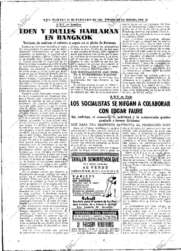 ABC MADRID 22-02-1955 página 16