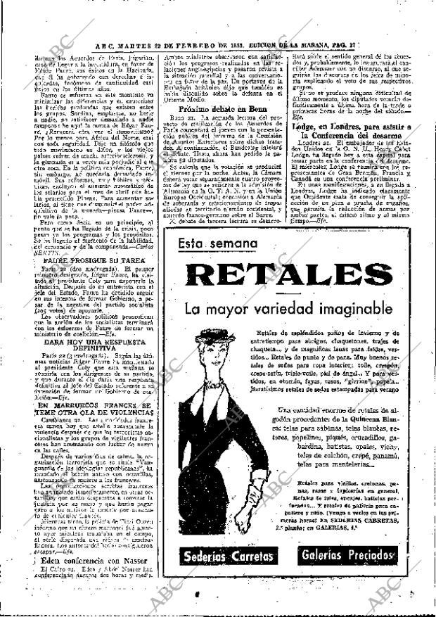 ABC MADRID 22-02-1955 página 17