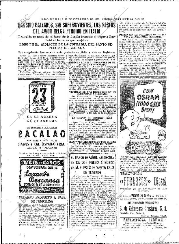 ABC MADRID 22-02-1955 página 22