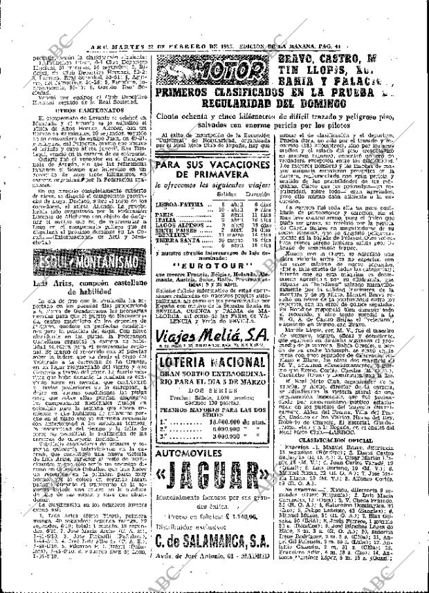 ABC MADRID 22-02-1955 página 41