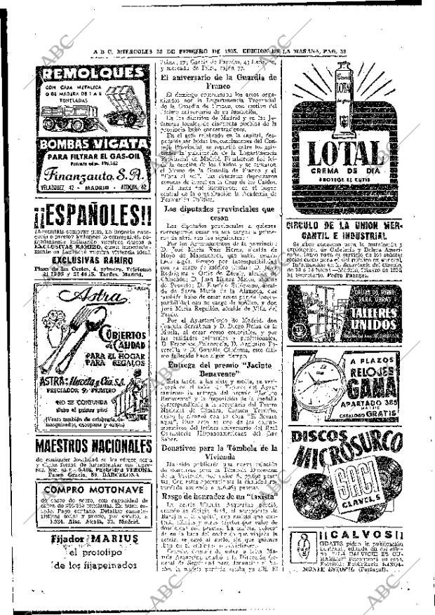 ABC MADRID 23-02-1955 página 38