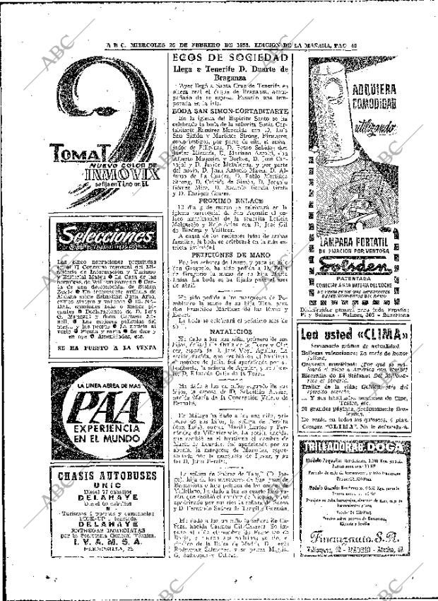 ABC MADRID 23-02-1955 página 40