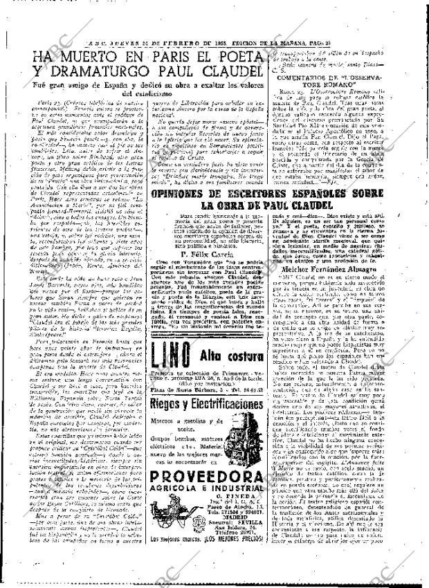 ABC MADRID 24-02-1955 página 27