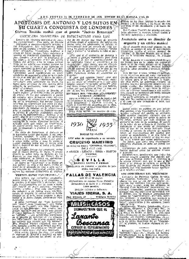 ABC MADRID 24-02-1955 página 43