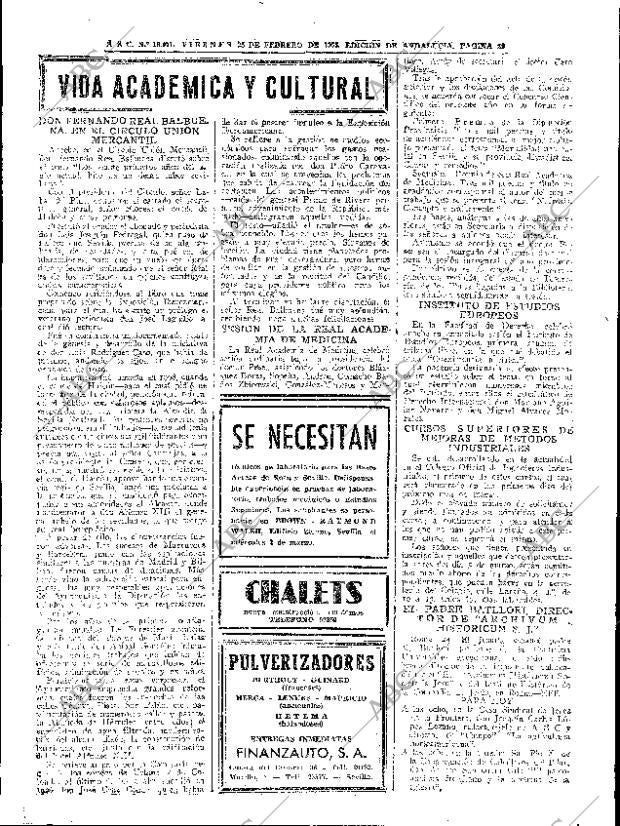 ABC SEVILLA 25-02-1955 página 22