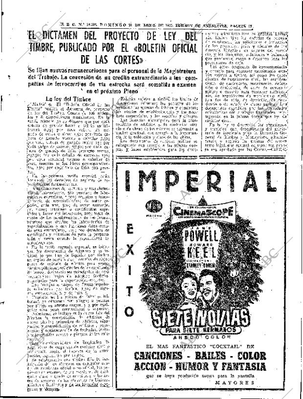 Periodico Abc Sevilla 10 04 1955 Portada Archivo Abc