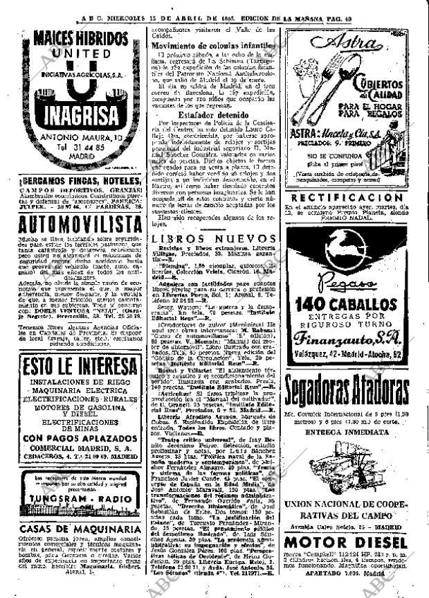 ABC MADRID 13-04-1955 página 40