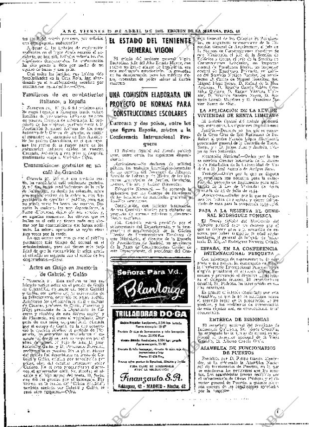 ABC MADRID 22-04-1955 página 40