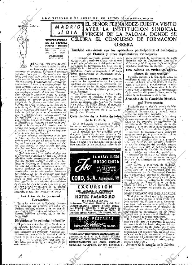 ABC MADRID 22-04-1955 página 45