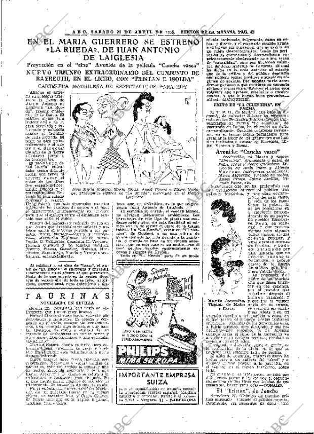 ABC MADRID 23-04-1955 página 43