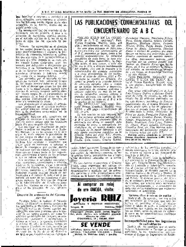 ABC SEVILLA 29-05-1955 página 17