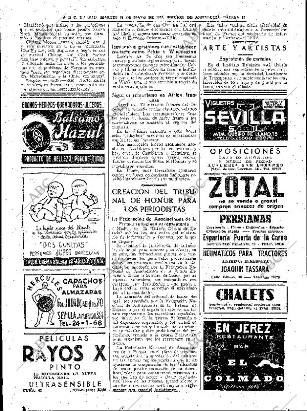 ABC SEVILLA 31-05-1955 página 16