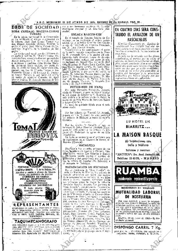 ABC MADRID 22-06-1955 página 46