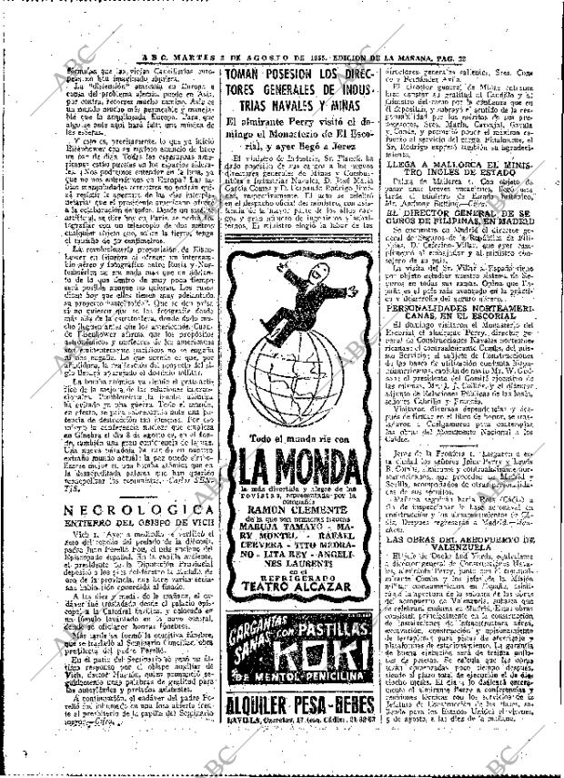 ABC MADRID 02-08-1955 página 22