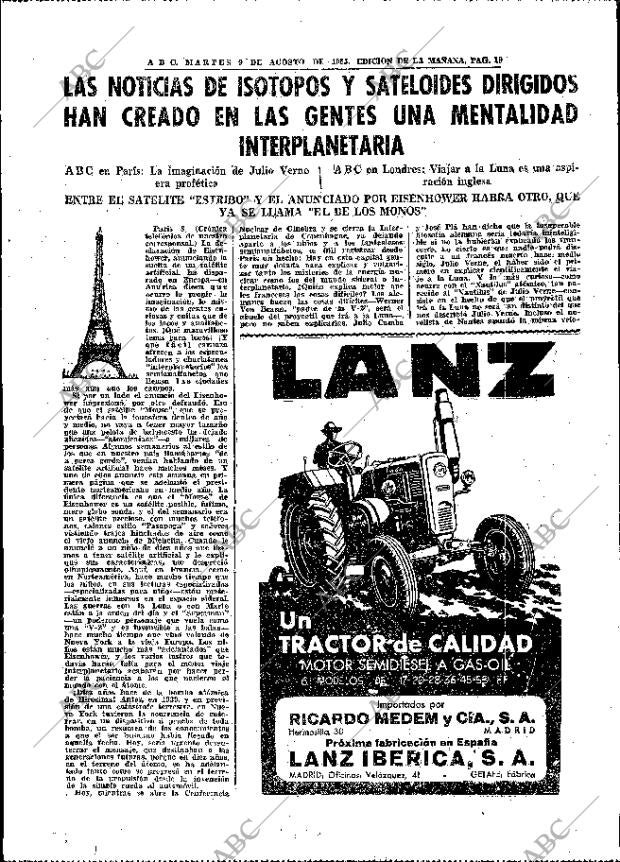 ABC MADRID 09-08-1955 página 19
