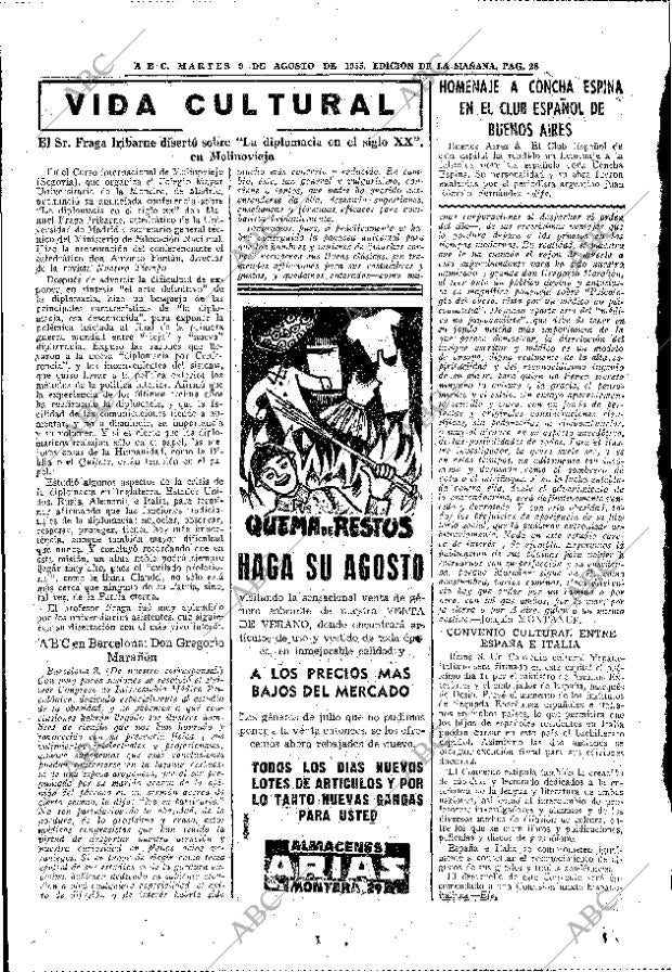 ABC MADRID 09-08-1955 página 28