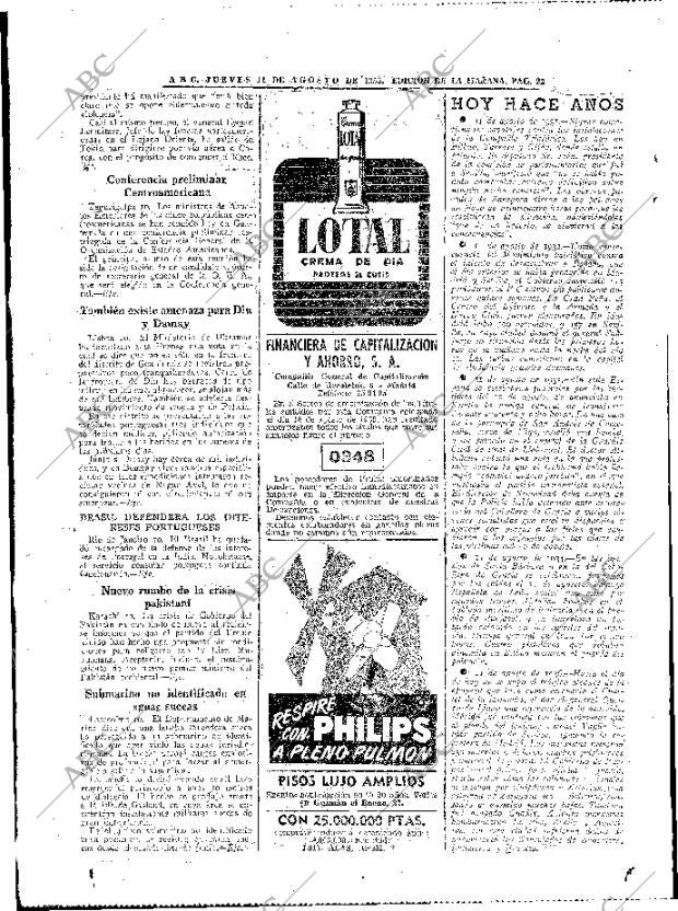 ABC MADRID 11-08-1955 página 22