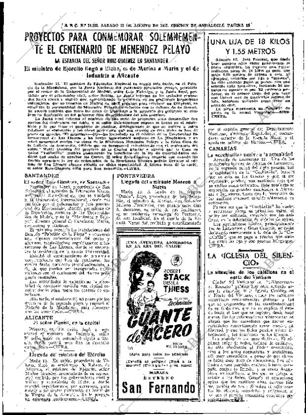 ABC SEVILLA 13-08-1955 página 15