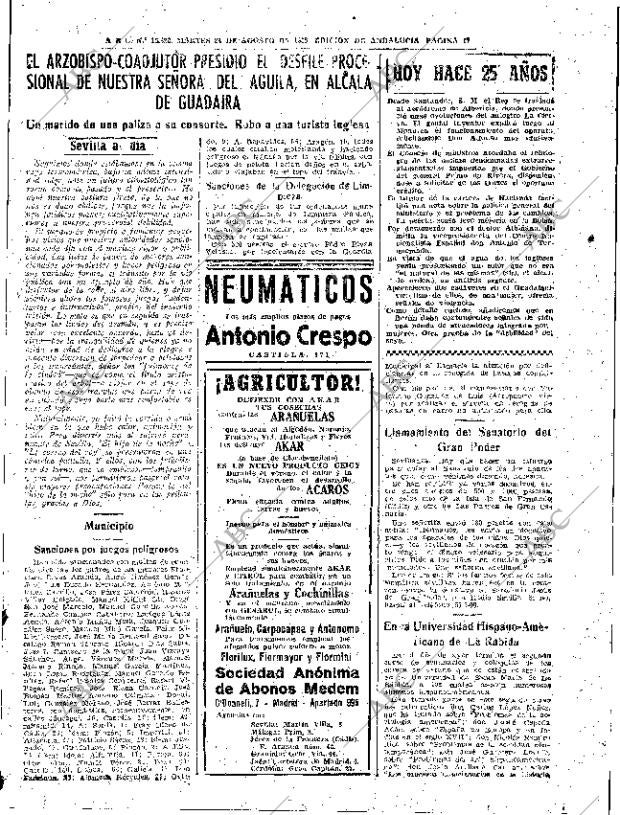 ABC SEVILLA 23-08-1955 página 17