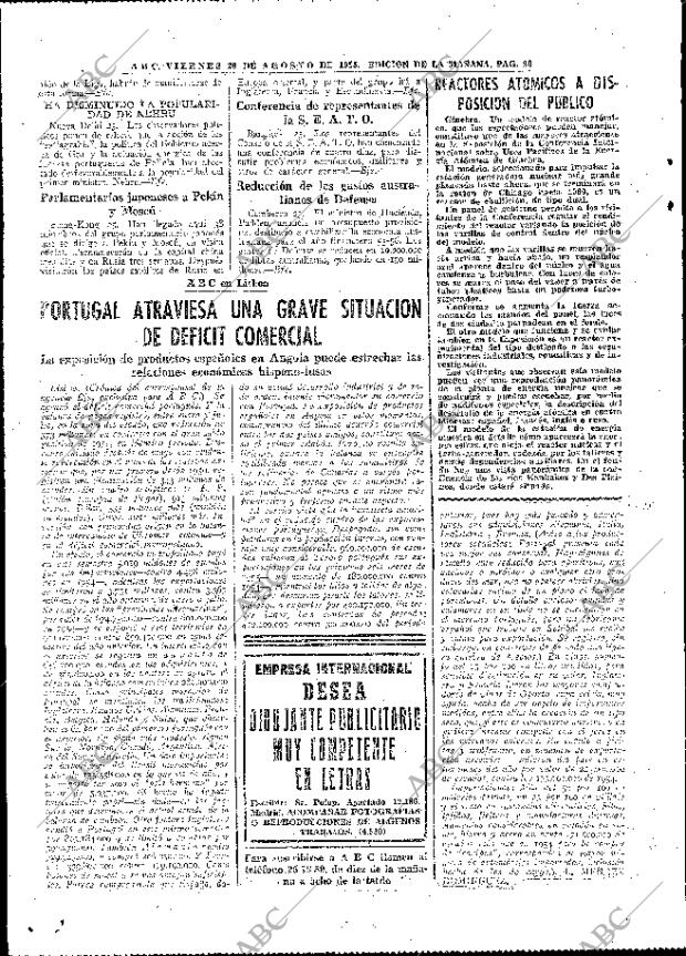 ABC MADRID 26-08-1955 página 20