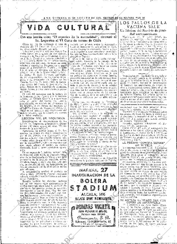 ABC MADRID 26-08-1955 página 28
