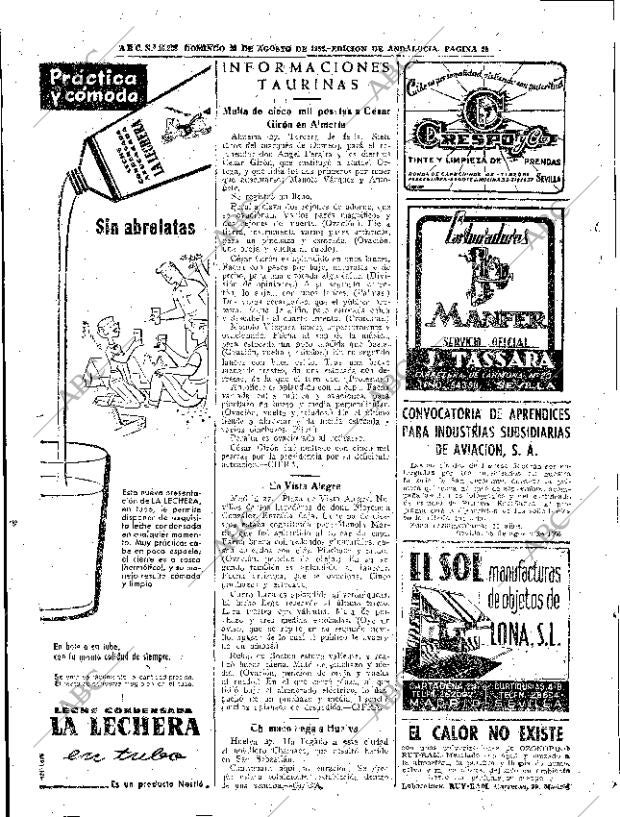 ABC SEVILLA 28-08-1955 página 28
