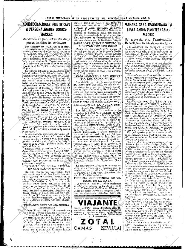 ABC MADRID 31-08-1955 página 22