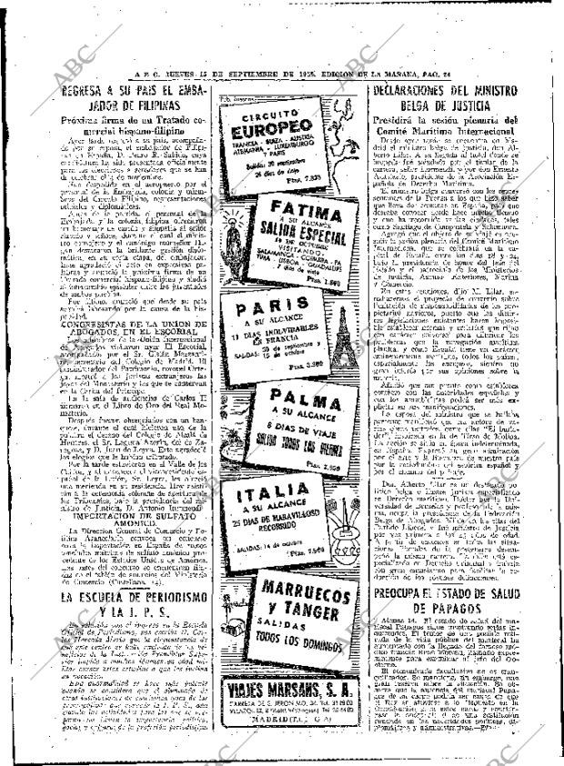 ABC MADRID 15-09-1955 página 22