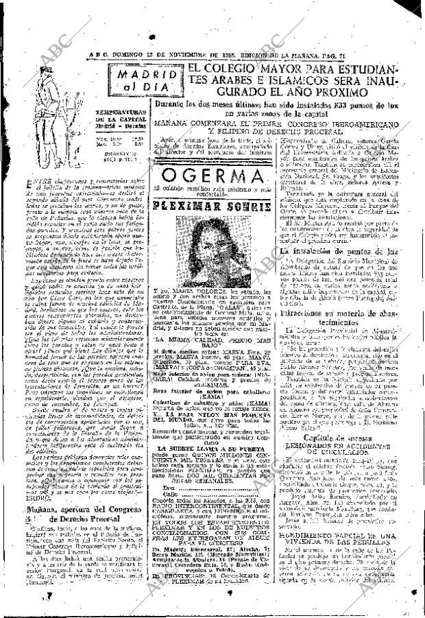 ABC MADRID 13-11-1955 página 71