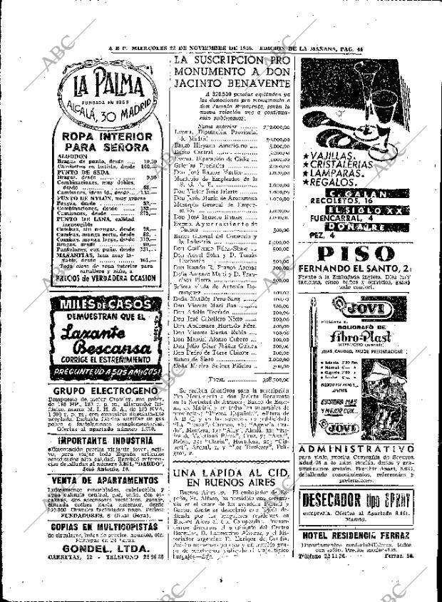 ABC MADRID 23-11-1955 página 44
