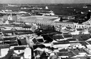 Vista del colegio salesiano de nuestra Señora del Carmen en el pueblo de Utrera...