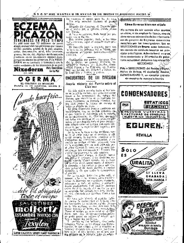 ABC SEVILLA 10-01-1956 página 40