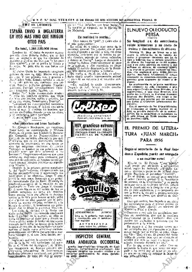 ABC SEVILLA 13-01-1956 página 19