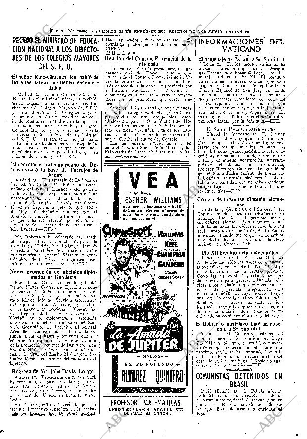 ABC SEVILLA 13-01-1956 página 20