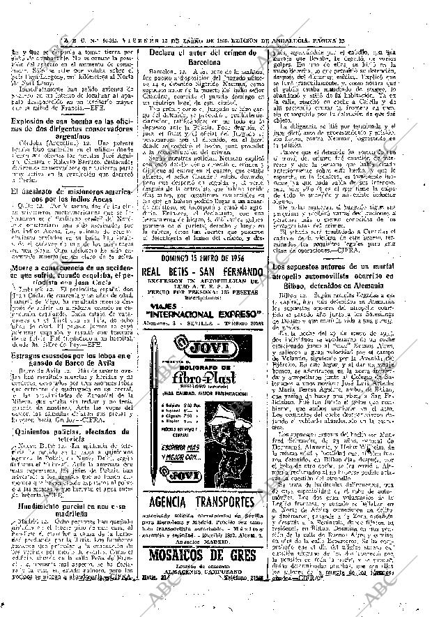 ABC SEVILLA 13-01-1956 página 22