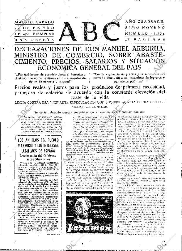 ABC MADRID 14-01-1956 página 15