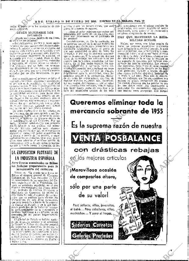 ABC MADRID 14-01-1956 página 17