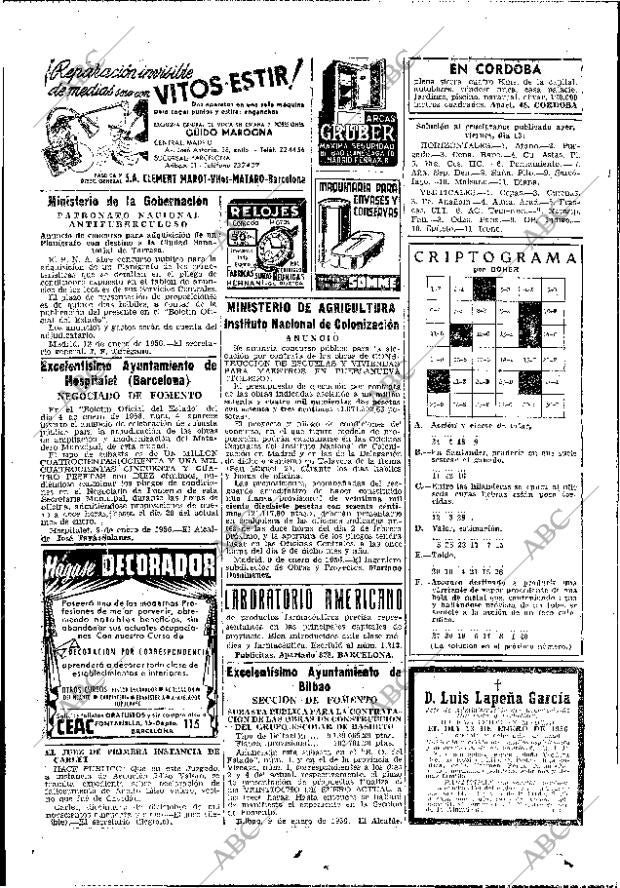 ABC MADRID 14-01-1956 página 46