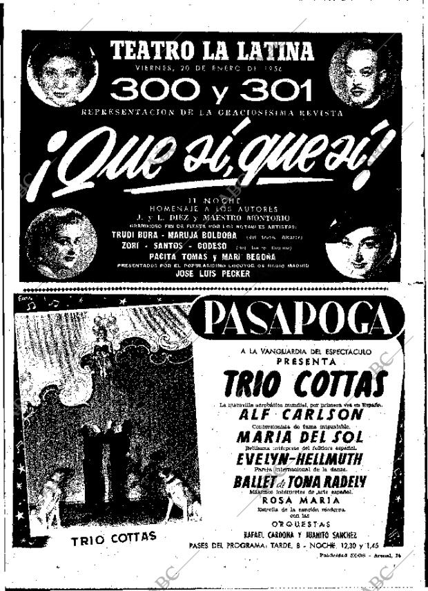 ABC MADRID 20-01-1956 página 11