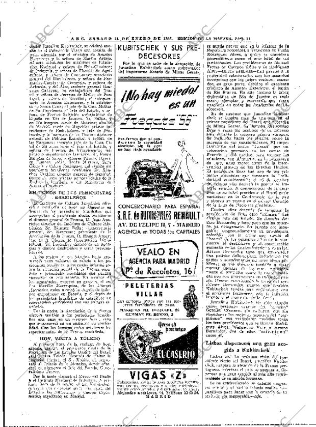 ABC MADRID 21-01-1956 página 19