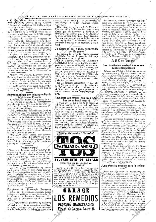 ABC SEVILLA 21-01-1956 página 22