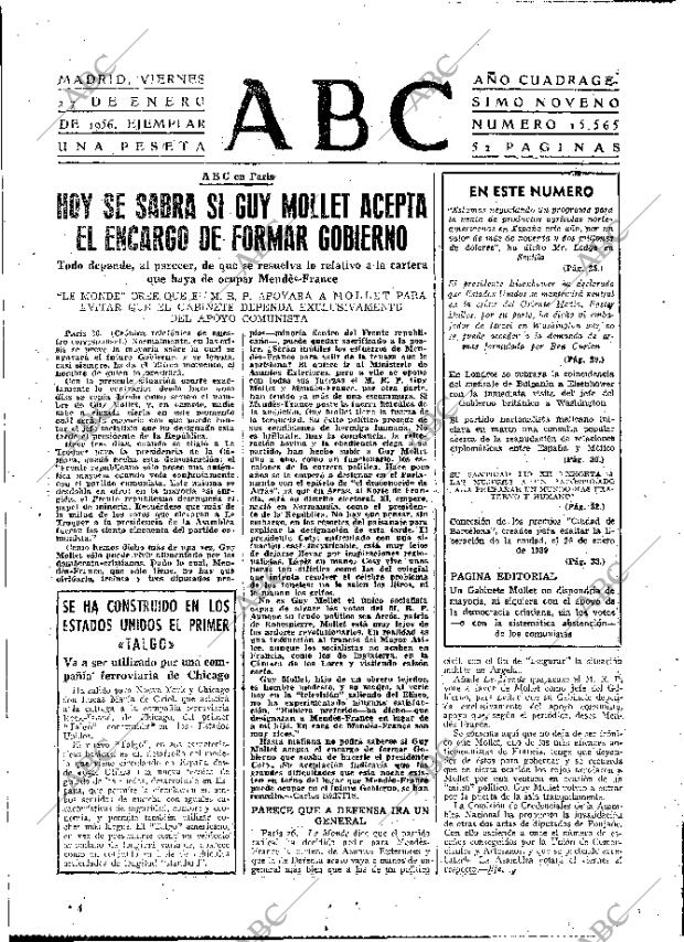ABC MADRID 27-01-1956 página 23