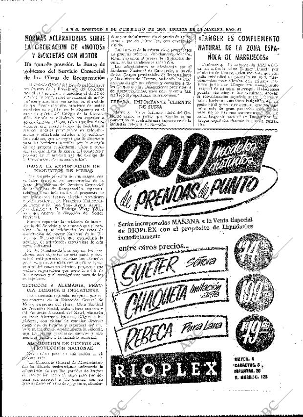ABC MADRID 05-02-1956 página 61